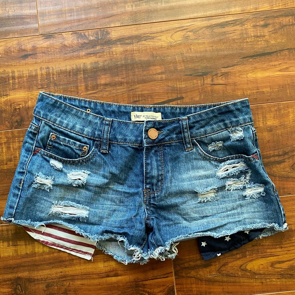 American flag Jean shorts